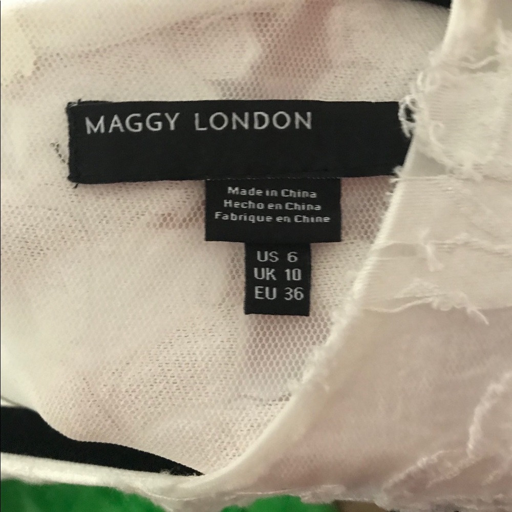 Maggy London White Lace Fit-and-Flare Midi Dress - Picture 9 of 15